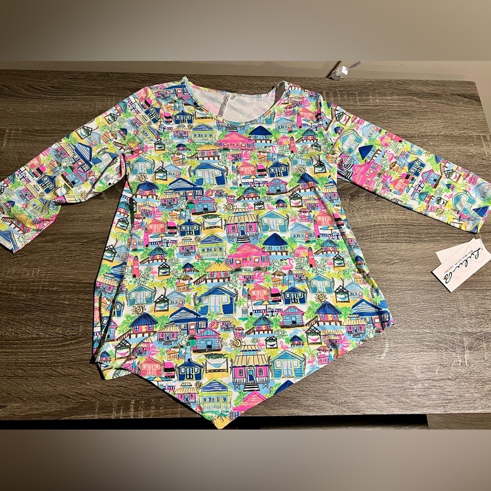 Lulu B UPF 50+ Cooling Tops – Size S and M – Bright Coastal Prints – NWT​